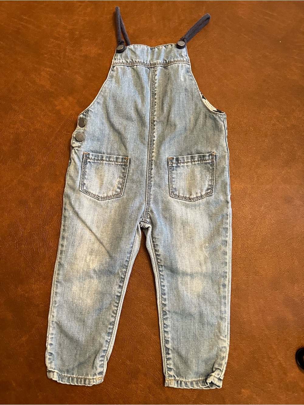 Zara Light Wash Denim Overalls 18-24M